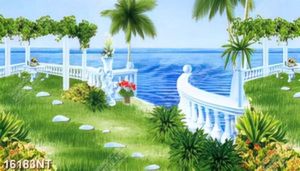 Tranh biển nước xanh file psd