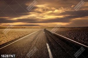 Tranh con đường và bầu trời nghệ thuật