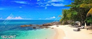 Tranh bãi biển đẹp 16312NT