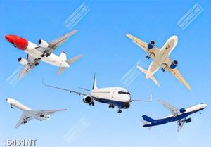 Tranh máy bay trên bầu trời 16431NT