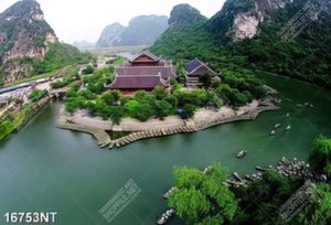 Tranh psd phong cảnh ngôi chùa đẹp 