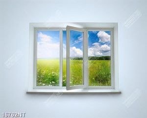 Tranh canhs cửa mở ra cánh đồng cỏ