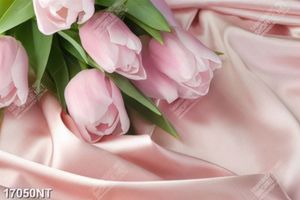 Tranh hoa tulip màu hồng