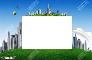 Tranh nghệ thuật tấm bảng trắng trên thảm cỏ xanh