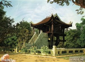 Tranh 3d chùa một cột