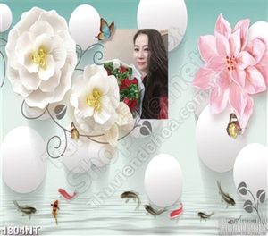 Tranh 3d bông hoa nở