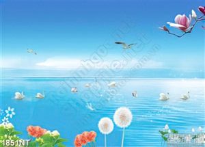 Tranh đàn thiên nga trong hồ