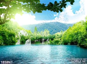Tranh mặt hồ trong rừng