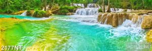 Tranh dòng suối trong rừng sâu
