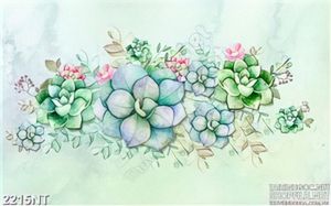 Tranh vẽ hoa trên nền màu xanh