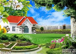 Tranh khu viên vườn treo tường