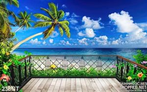 Tranh ban công nhìn ra đại dương