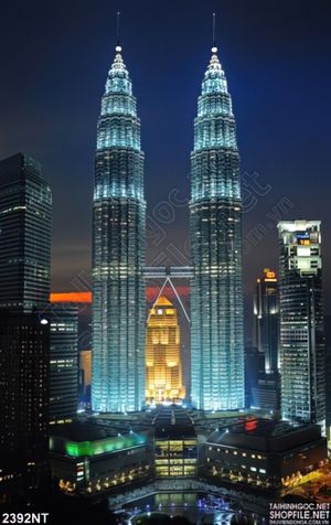 Tranh tháp đôi hùng vĩ