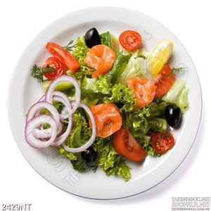 Tranh đĩa salat rau trộn 3d