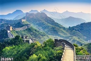 Tranh vạn lý trường thành hùng vĩ in uv