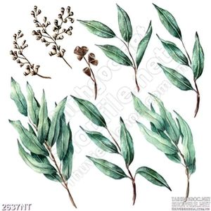 Tranh vẽ những nhành lá xanh