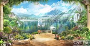 Tranh phong cảnh sông núi thơ mộng