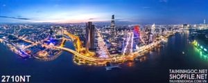 Tranh toàn cảnh thành phố biển