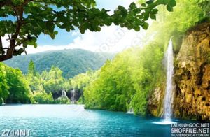 Tranh thác nước đổ về sông lớn