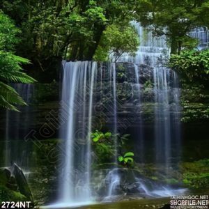 Tranh những dòng nước chảy trên đỉnh núi