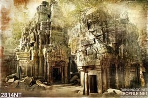 Tranh khu di tích những ngôi đền 3d