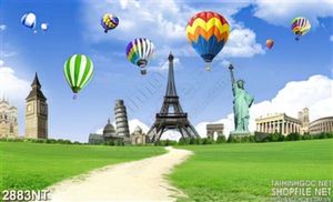 Tranh kinh phí cầu trên bầu trời xanh trong