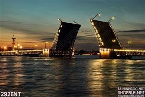 Tranh cây cầu quay treo tường
