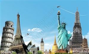 Tranh những công trình kiến trúc đồ sộ