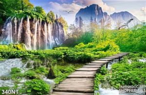 Tranh cây cầu trong rừng