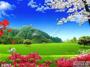 Tranh đồng cỏ mùa xuân