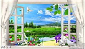 Tranh cửa sổ nhìn ra công viên