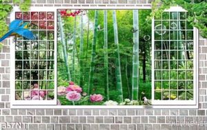 Tranh phong cảnh rừng tre màu xuân