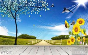 Tranh phong cảnh đồng cỏ và hoa hương