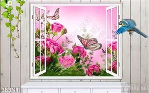 Tran cửa sổ và hoa hồng