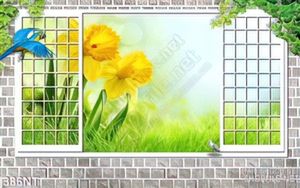 Tranh cửa sổ và hoa địa lan