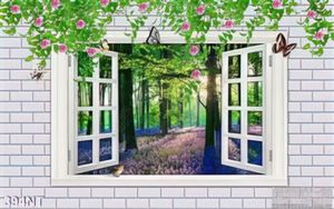 Tranh cửa sổ nhìn ra khu vườn hoa