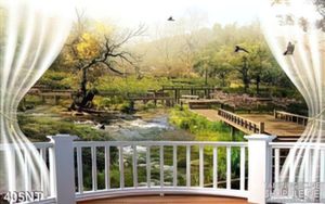 Tranh ban công nhìn ra khu công viên