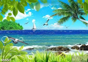 Tranh đại dương và chim hải âu