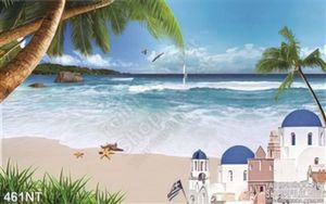 Tranh tòa lâu đài trên biển