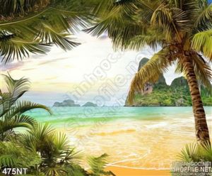 Tranh đại dương và hàng dừa