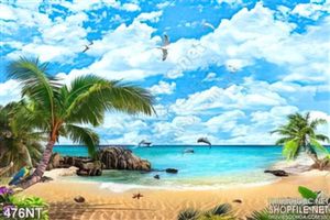 Tranh đại dương và cá heo