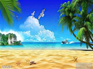 Tranh hòn đảo trên đại dương
