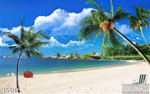 Tranh hòn đảo nhỏ trên biển xanh