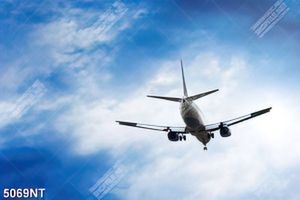 Tranh máy bay trên bầu trời xanh