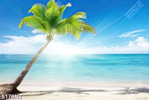Tranh cây dừa bên bãi biển