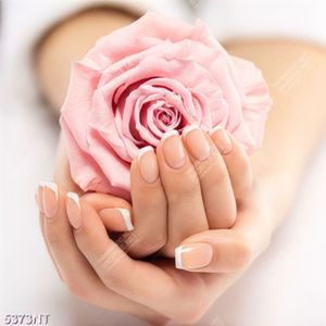 Tranh bông hoa hồng trên bàn tay