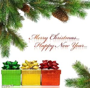 Tranh Merry christmas and happy new year