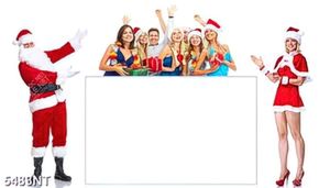 Tranh đón noel vui vẻ