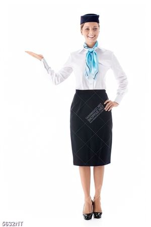 Tranh nữ tiếp viên xinh đẹp