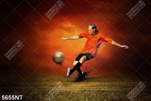 Tranh cầu thủ đá bóng nghệ thuật